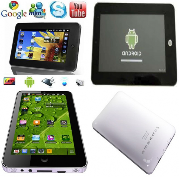 TABLET LCD 7" ANDROID 2.2 HD 2GB WIFI CÂMERA MP3 MP4 MSN