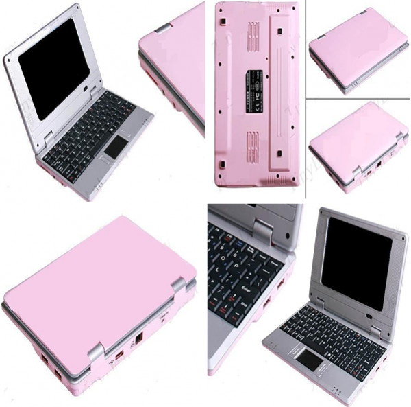 NETBOOK ROSA LCD 7" S.O WIN CE 6.0 WIFI WORD MSN PORTUGUÊS